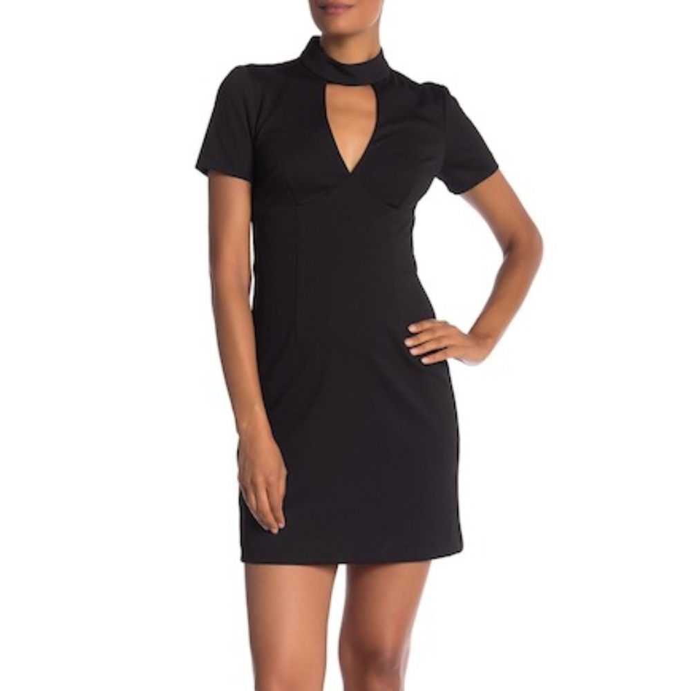 Trina Turk Camari Choker Collar Sheath Dress - Picture 3 of 4